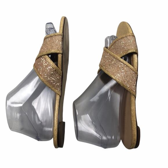 JCrew Pink Nude Cora Glitter Sandals 7 - Picture 6 of 10